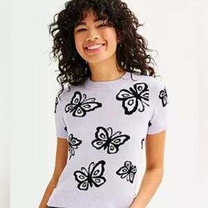 'SO' Purple butterfly shirt